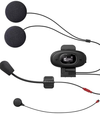 Parani A20 Motorcycle Bluetooth Intercom On Ear Headset (Black)